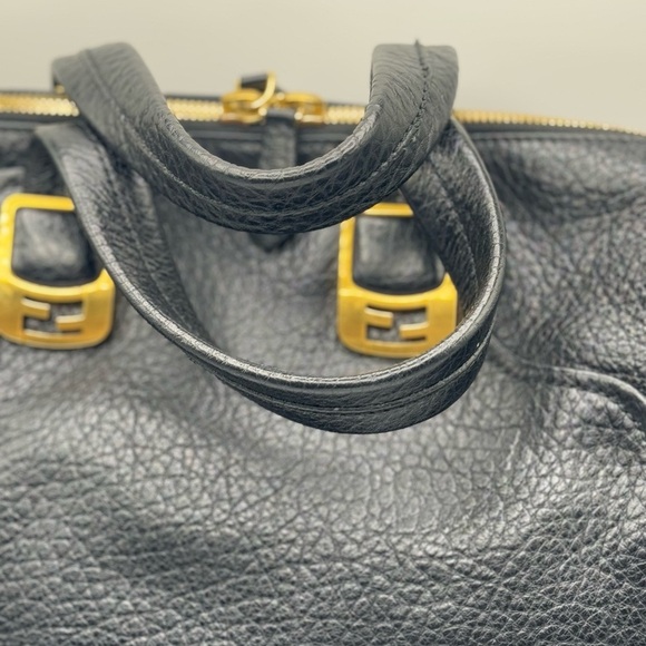Fendi Black Pebbled Leather Chameleon Tote Bag - Picture 2 of 15